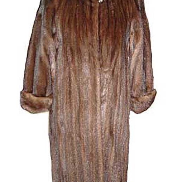 MINK COAT, CHRISTIAN DIOR, MADE IN FRANCE, MISSES 10, MAHOGANY BROWN, MAXI LENGT - Picture 1 of 16